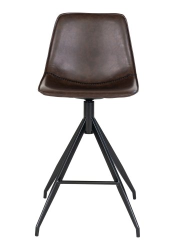 HOUSE NORDIC Monaco barstol - Barstol, PU-skinn, brun, svarte ben, HN1227