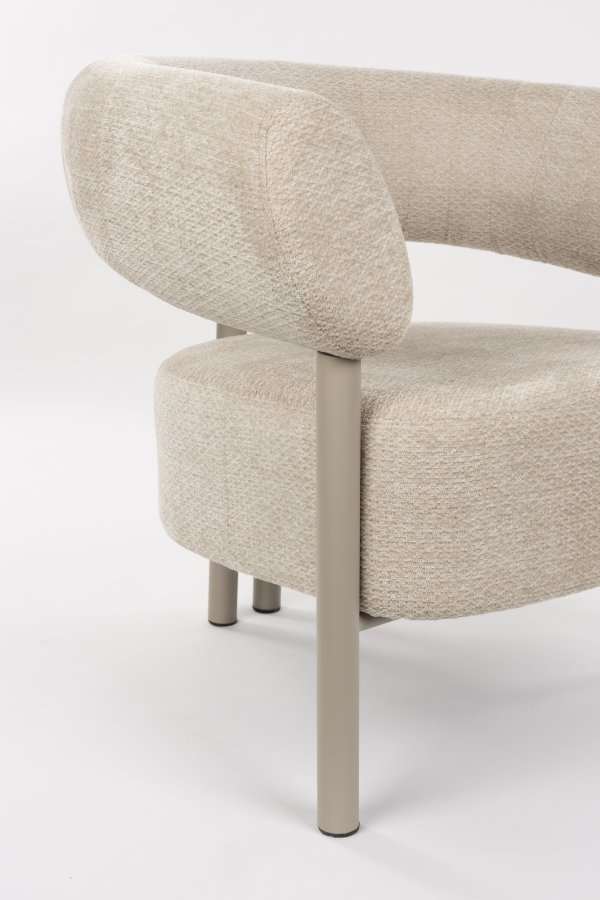 ZUIVER Lounge stolklackar Beige