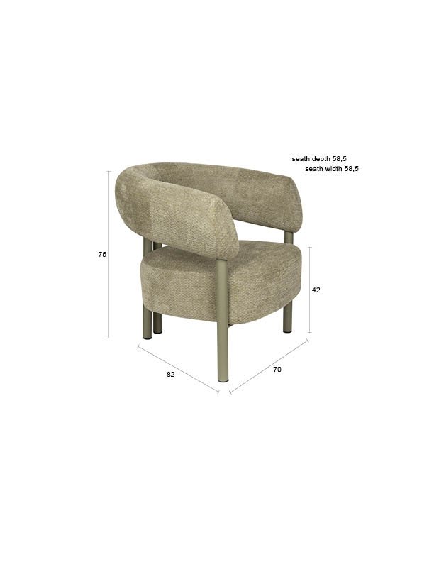 ZUIVER Lounge Chair Klackar Gr�n