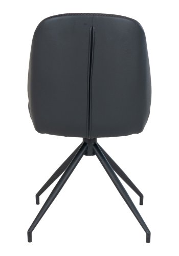 HOUSE NORDIC Monte Carlo spisestol - Spisestol med svingbar base, PU-skinn, svart, svarte ben, HN1223