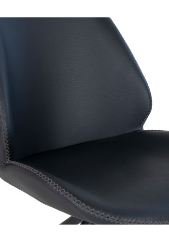 HOUSE NORDIC Monte Carlo spisestol - Spisestol med svingbar base, PU-skinn, svart, svarte ben, HN1223