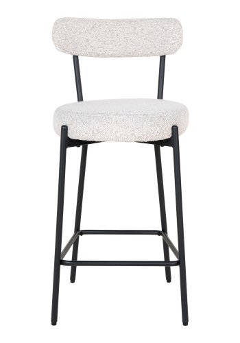 HOUSE NORDIC Barkrakk, hvit bouclé med sorte ben, HN1270