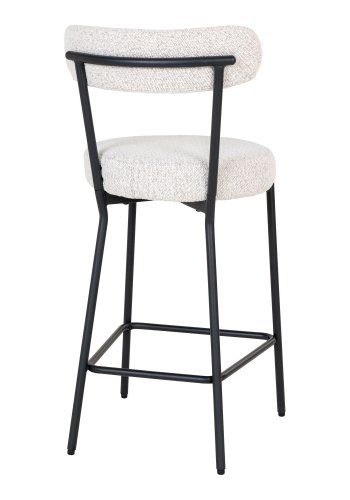 HOUSE NORDIC Barkrakk, hvit bouclé med sorte ben, HN1270