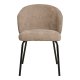 HOUSE NORDIC Safira spisestuestol - beige bouclé polyesterstoff og svart stl