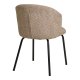 HOUSE NORDIC Safira spisestuestol - beige bouclé polyesterstoff og svart stl