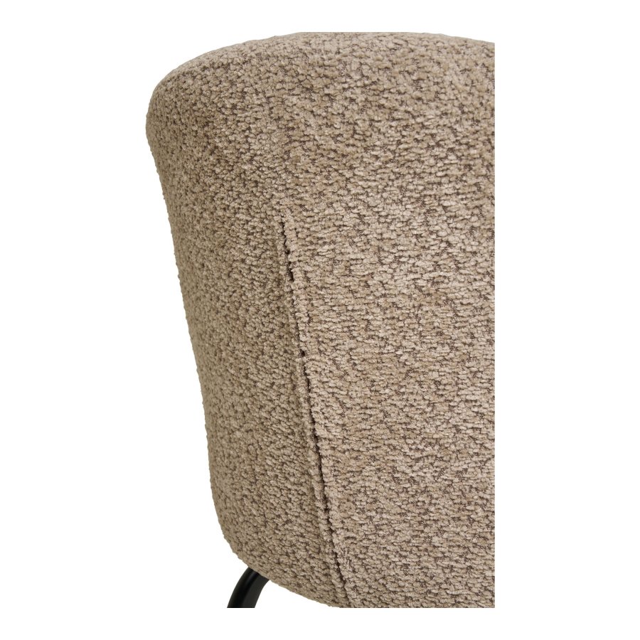 HOUSE NORDIC Safira spisestuestol - beige bouclé polyesterstoff og svart stl