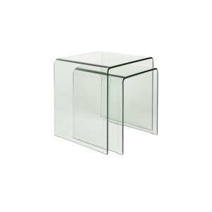 DUTCHBONE Sidobord Vetro Set om 2 Transparent