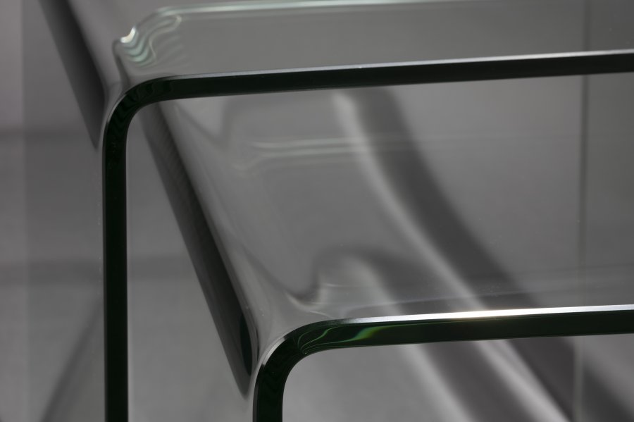 DUTCHBONE sidebord Vetro sett med 2 gjennomsiktig