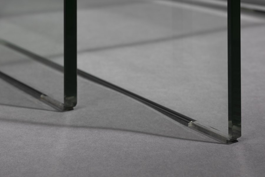 DUTCHBONE sidebord Vetro sett med 2 gjennomsiktig