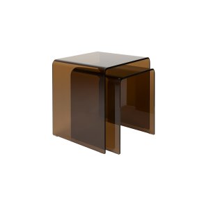 DUTCHBONE Sidobord Vetro Set om 2 Brun