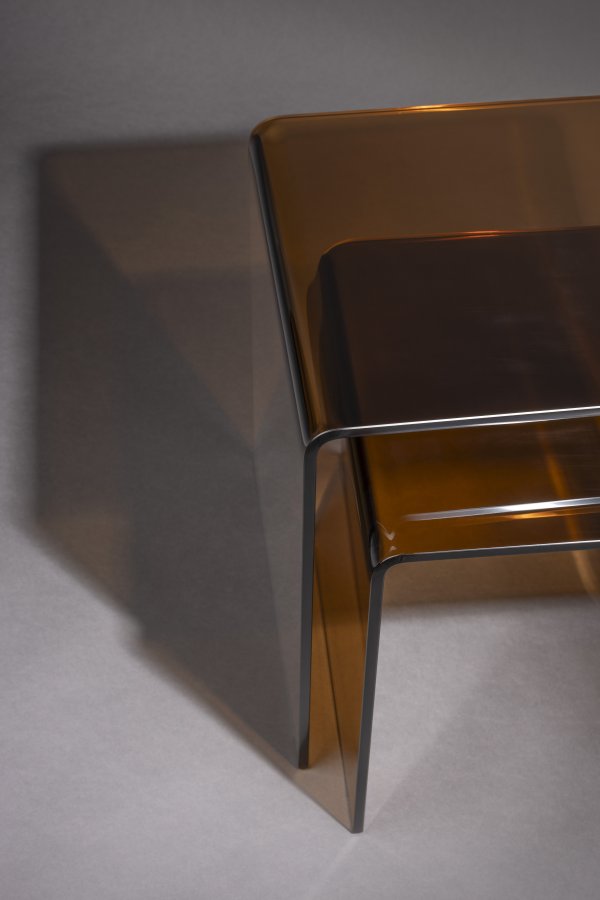 DUTCHBONE sidebord Vetro sett med 2 brune