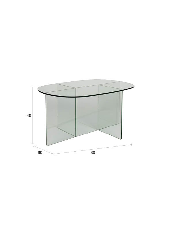 ZUIVER Soffbord Linea Transparent