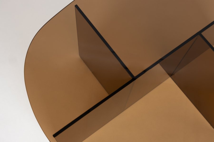 ZUIVER soffbord Linea brunt