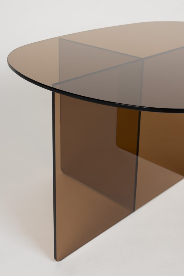 ZUIVER soffbord Linea brunt