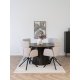 HOUSE NORDIC Cordoba spisestol - Spisestol med svingbar base, sand, svarte ben, HN1279