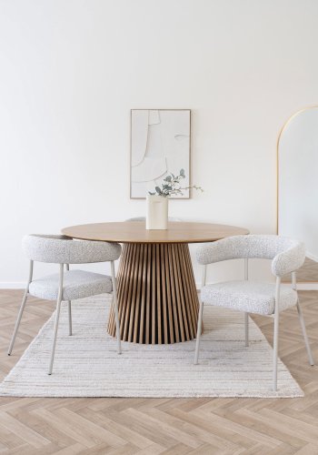 HOUSE NORDIC Trivio spisestol - Spisestol, boucl, sand med gr ben, HN1284