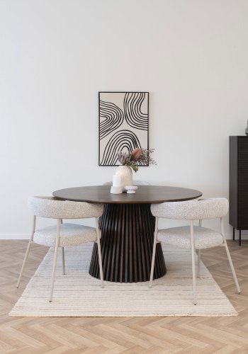 HOUSE NORDIC Trivio spisestol - Spisestol, boucl, sand med gr ben, HN1284