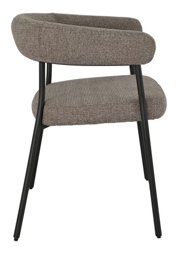 HOUSE NORDIC�Trivio spisebordsstol, m. arml�n - brun polyester og sort st�l