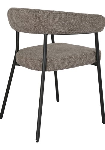 HOUSE NORDIC�Trivio spisebordsstol, m. arml�n - brun polyester og sort st�l