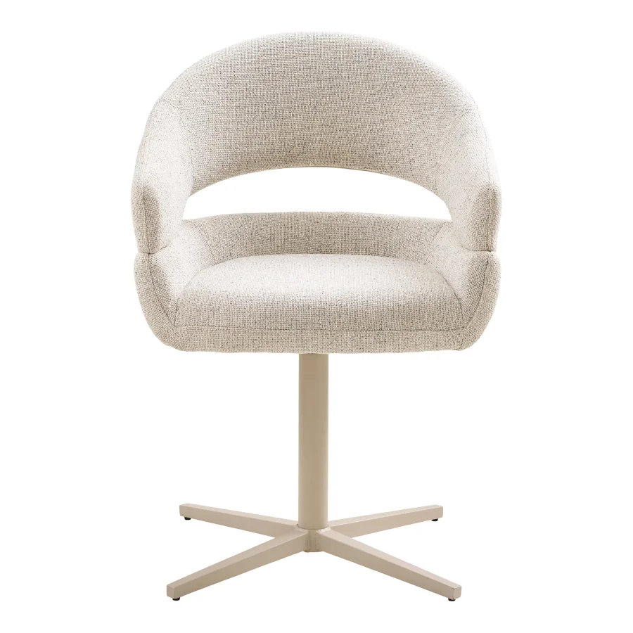 HOUSE NORDIC Dover spisestuestol - Spisestuestol med svingbar base, lys gr, gr ben, HN1283