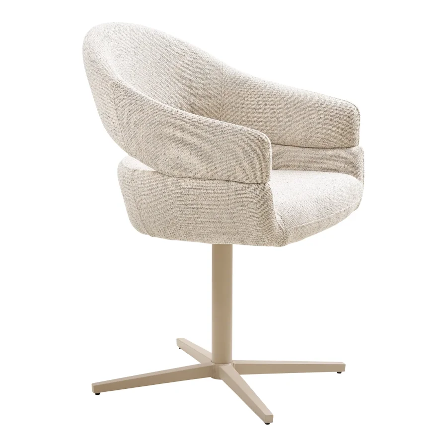 HOUSE NORDIC Dover spisestuestol - Spisestuestol med svingbar base, lys gr, gr ben, HN1283