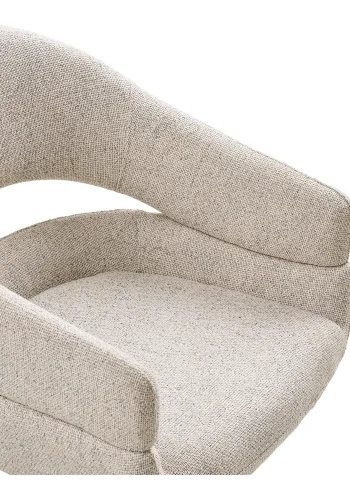 HOUSE NORDIC Dover spisestuestol - Spisestuestol med svingbar base, lys gr, gr ben, HN1283