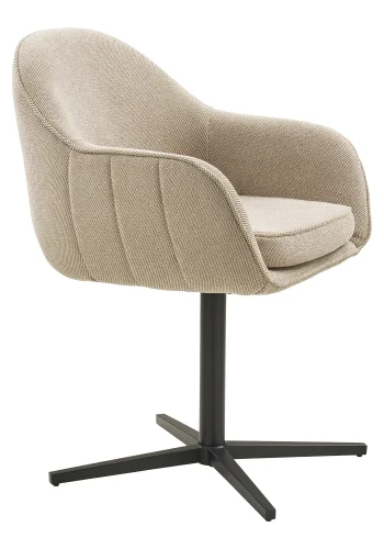 HOUSE NORDIC Tamera spisestol - Spisestol med svingbar base, lys gr, svarte ben, HN1285