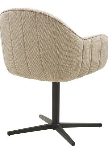 HOUSE NORDIC Tamera spisestol - Spisestol med svingbar base, lys gr, svarte ben, HN1285