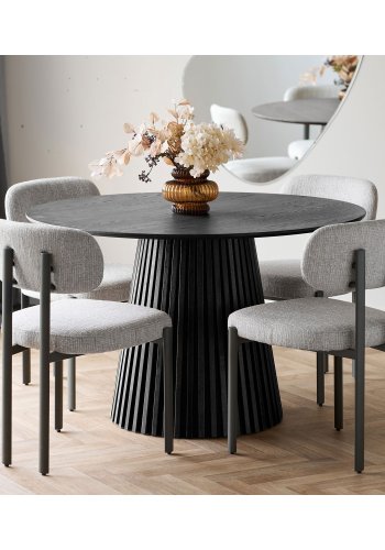 HOUSE NORDIC�Royan spisebordsstol - lysegr� polyester og gr� st�l