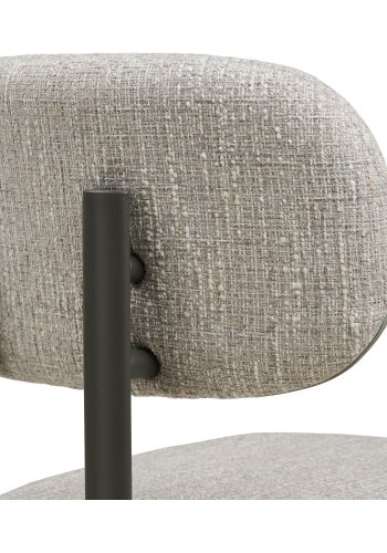 HOUSE NORDIC�Royan spisebordsstol - lysegr� polyester og gr� st�l