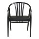 HOUSE NORDIC Agustin spisebordsstol, m. arml�n - sort PU og sort b�getr�