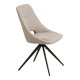 HOUSE NORDIC�Dokka spisebordsstol, m. drejefod - sand polyester og sort st�l