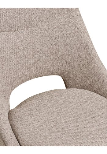 HOUSE NORDIC�Dokka spisebordsstol, m. drejefod - sand polyester og sort st�l