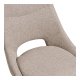 HOUSE NORDIC�Dokka spisebordsstol, m. drejefod - sand polyester og sort st�l