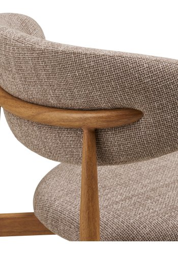 HOUSE NORDIC�Levanto spisebordsstol - sand polyester og natur tr�look st�l