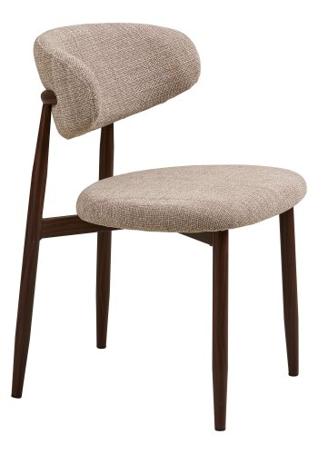 HOUSE NORDIC�Levanto spisebordsstol - sand polyester og valn�d tr�look st�l