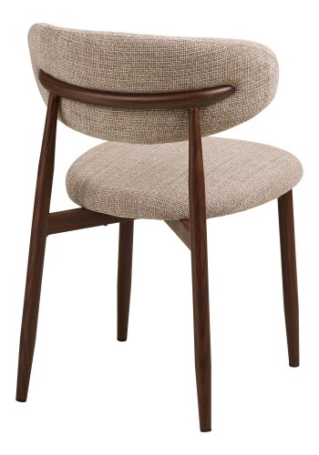 HOUSE NORDIC�Levanto spisebordsstol - sand polyester og valn�d tr�look st�l