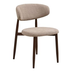 HOUSE NORDIC&nbsp;Levanto spisebordsstol - sand polyester og valn�d tr�look st�l