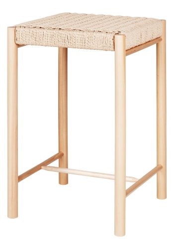 HOUSE NORDIC Abano barstol - Barstol i poppel med naturlig rottingsete, naturlig