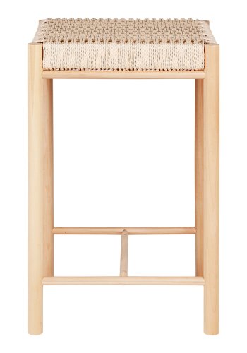HOUSE NORDIC Abano barstol - Barstol i poppel med naturlig rottingsete, naturlig