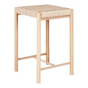 HOUSE NORDIC Abano Counter Chair - Counter stol i poppel med sits i naturlig rotting, naturlig