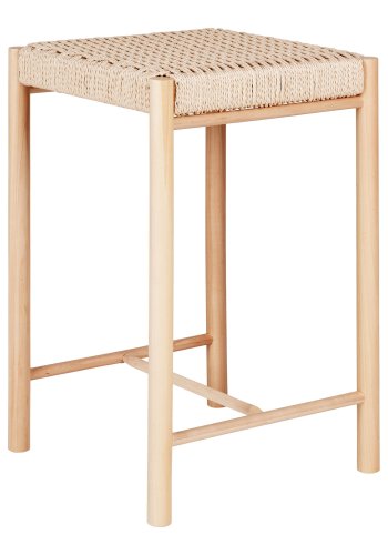 HOUSE NORDIC Abano barstol - Barstol i poppel med naturlig rottingsete, naturlig