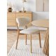 HOUSE NORDIC�Dunkirk spisebordsstol - beige stof og natur egetr�