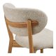 HOUSE NORDIC�Dunkirk spisebordsstol - beige stof og natur egetr�