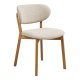 HOUSE NORDIC�Dunkirk spisebordsstol - beige stof og natur egetr�