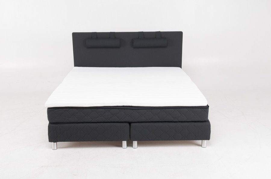 Budget kontinentalseng - 180x200 m. sengegavl, inkl. topmadras