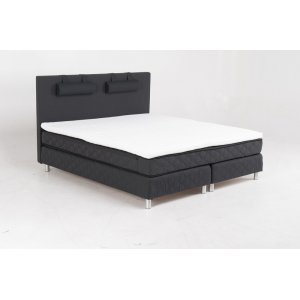 Budget kontinentalseng - 180x200 m. sengegavl, inkl. topmadras