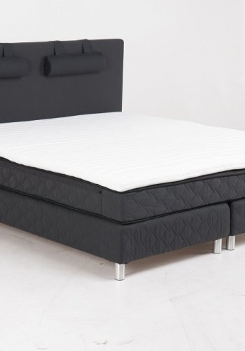 Budget kontinentalseng - 180x200 m. sengegavl, inkl. topmadras