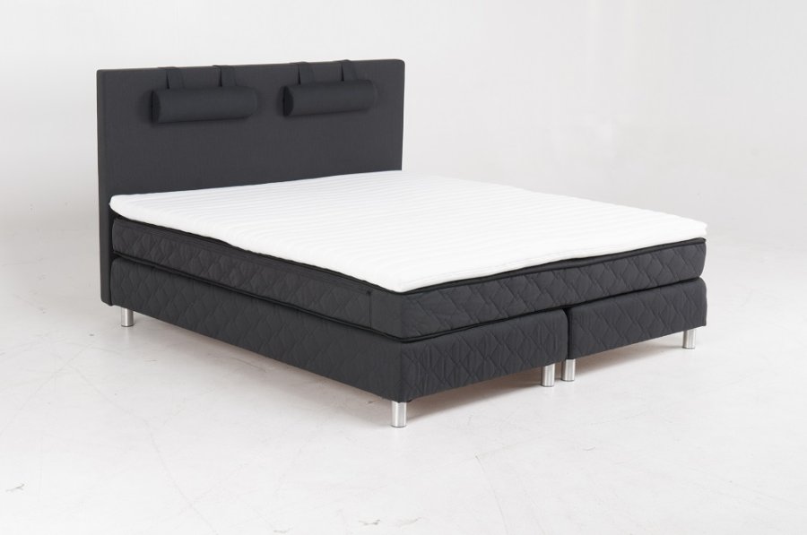 Budget kontinentalseng - 180x200 m. sengegavl, inkl. topmadras