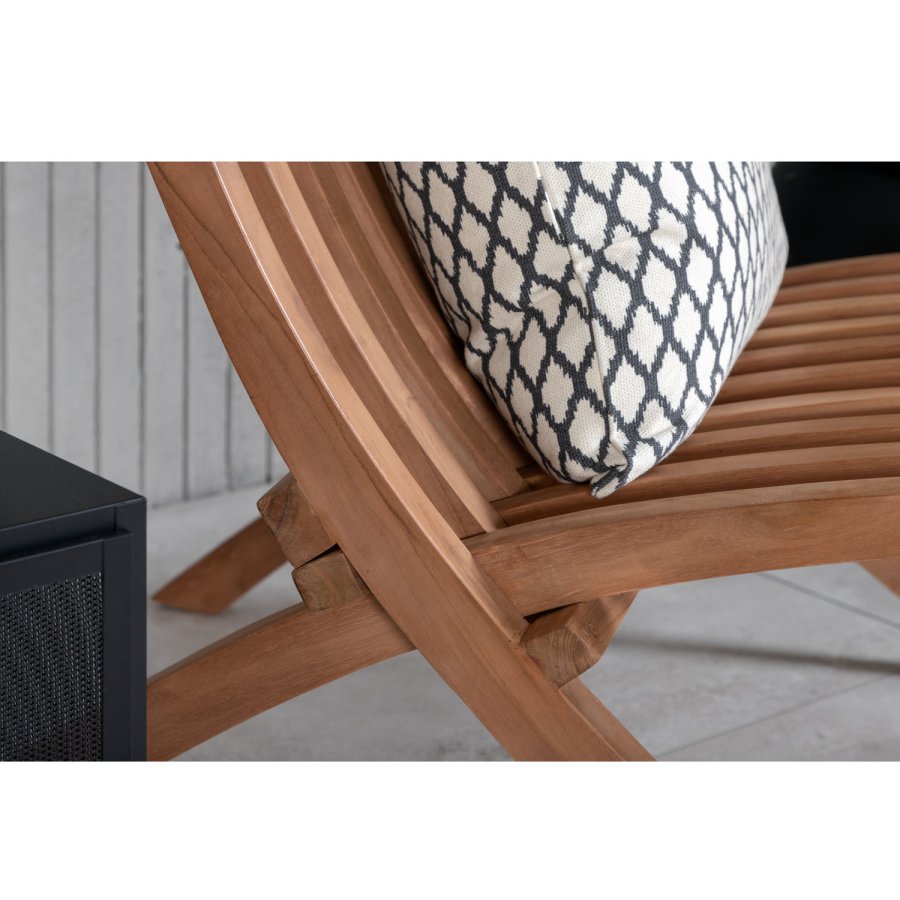 VENTURE DESIGN Kenya Sissor loungestol - naturlig teak